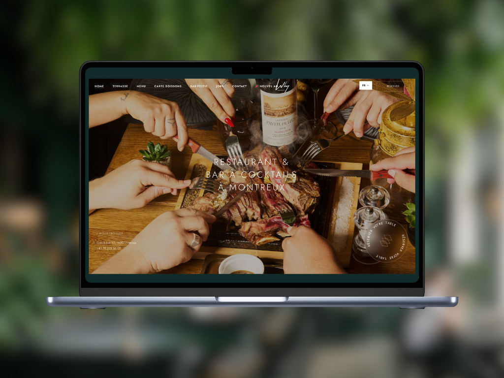 Création de site internet pour restaurant à Montreux
